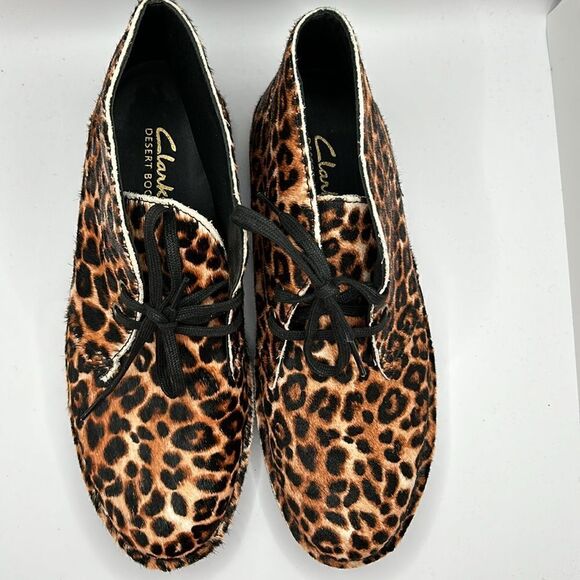 Clarks Desert Boot 2 Womens Ankle Boot Leopard Print - Picture 5 of 9